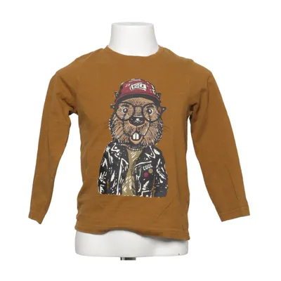 Langærmet t-shirt (Brun) fra Vertbaudet Bomuld
