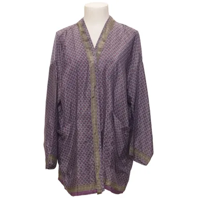 Caftan (Violet, Gris) de Natura Polyester, Soie
