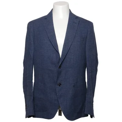 Blazer (Blue, Gray) from Massimo Dutti Linen, Wool