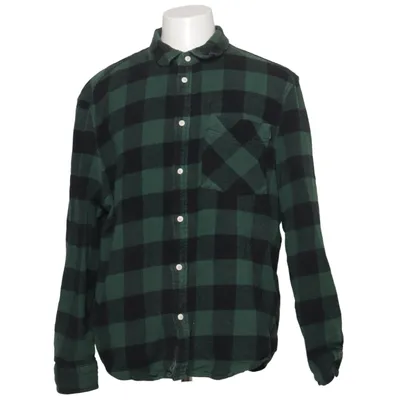 Flanellen overhemd (Groen, Zwart) van Review Katoen