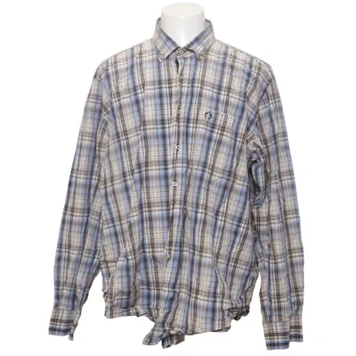 Button down shirt (Blue, White, Brown) from Claudio Campione Cotton