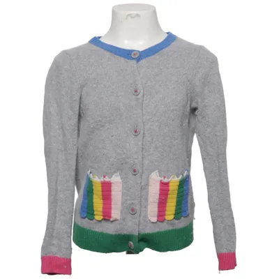 Strickjacke (Grau, Mehrfarbig) von Mini Boden Baumwolle, Polyamid, Wolle