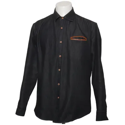 Jeansskjorta (Grå, Flerfärgad) från Coofandy Bomull, Elastan, Polyester