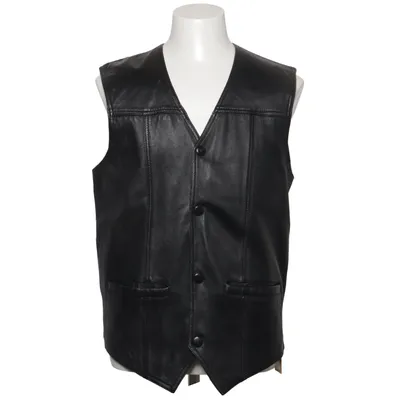 Leather vest (Black) Leather, Polyester
