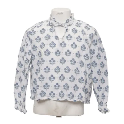 Bluse (Weiß, Blau) von The New Society Bio-Baumwolle