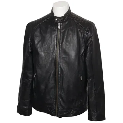 Veste en cuir (Noir) de Selected Homme Coton, Cuir