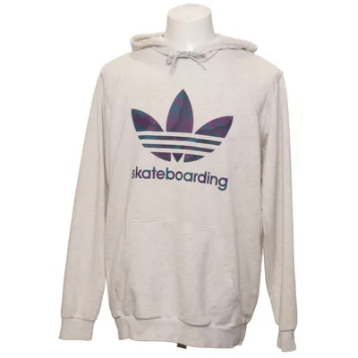 Hoodie (Gray, Multicolored) from Adidas Skateboarding Cotton, Polyester