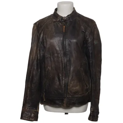 Läderjacka (Brun) från Gipsy Bomull, Skinn, Polyester