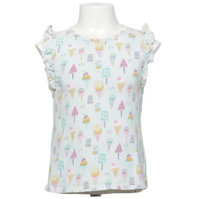 Top (Blue, Multicolored) from Lamino Cotton, Elastane