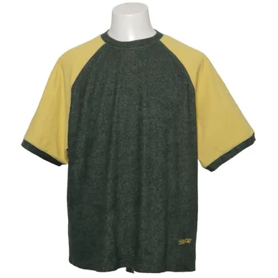 Baseball T-shirt (Green, Yellow) from Square Cotton, Elastane, Polyester