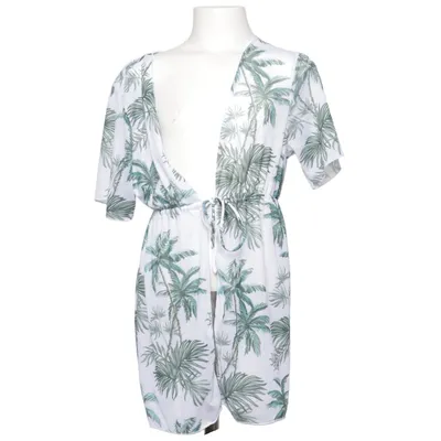 Strandklänning (Vit, Grön) Elastan, Polyester