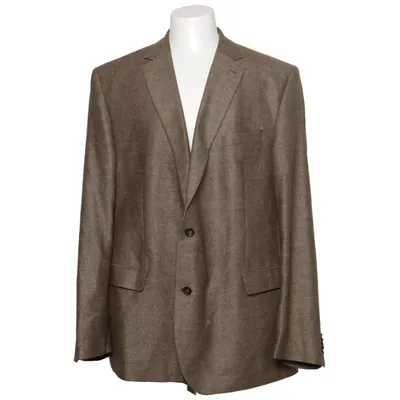 Blazer (Marron) de Carl Gross Soie, Laine