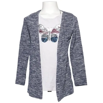 Cardigan (Blue, White) from Stop Go Polyester, Viscose