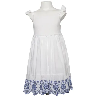 Klänning (Vit, Blå) från Kaisely Bomull, Polyester
