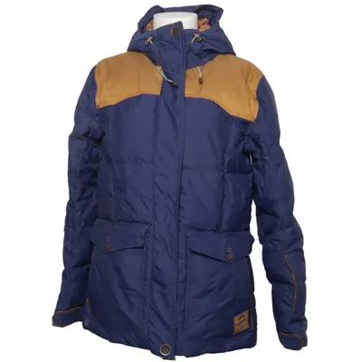 Donsjack (Blauw, Bruin, Meerkleurig) van Oxylane Dons, Veer, Polyamide, Polyester