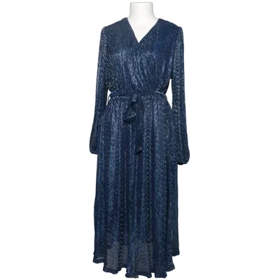 Robe (Bleu, Argent) de Grace Karin Polyester, Viscose