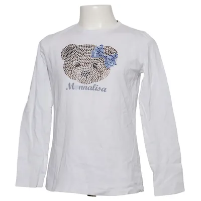 Long sleeve T-shirt (White) from Monnalisa Cotton