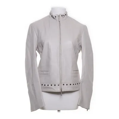 Leather jacket (Gray) from Carlo Colucci Leather, Viscose