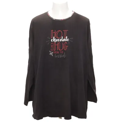Long sleeve T-shirt (Black) from Normann Cotton