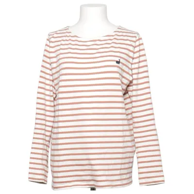 Långärmad t-shirt (Vit, Brun) från TwoThirds Ekologisk bomull