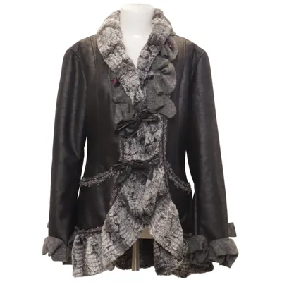 Shearling jacket (Black, Gray) from Save the Queen Polyester