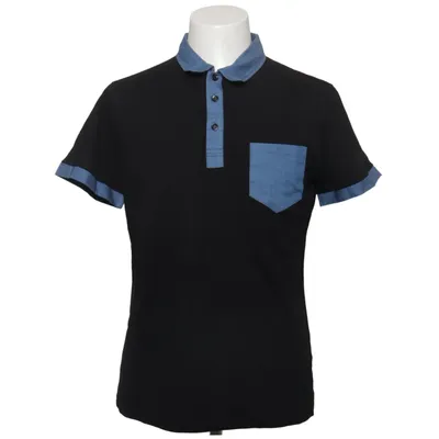 Poloshirt (Zwart, Blauw) van Revers Katoen