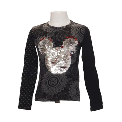 Long sleeve T-shirt (Black, Gray) from Desigual Disney Cotton