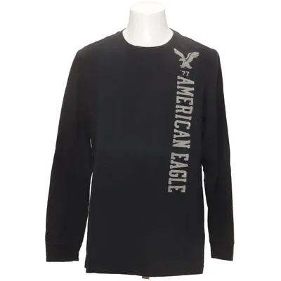 Langærmet t-shirt (Sort) fra American Eagle Outfitters Bomuld