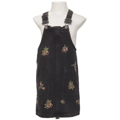 Dungaree dress (Black, Multicolored) from Zara Girls Cotton