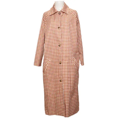Trenchcoat (Brun, Hvid) fra JJ Polyester