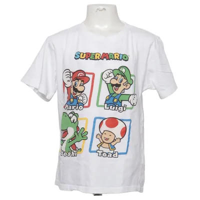 T-shirt (White, Multicolored) from Super Mario Cotton, Elastane