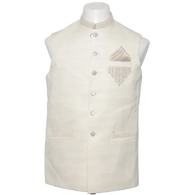 Jakkesætsvest (Beige) fra Stylish Polyester