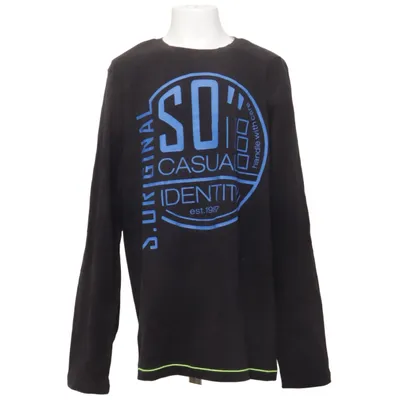 T-shirt à manches longues (Noir, Bleu) de s.Oliver Coton