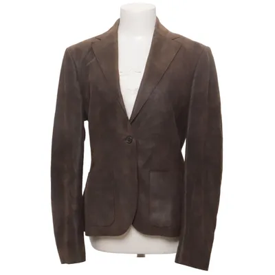 Leren blazer (Bruin) van St Emile Acetaat, Leer, Viscose