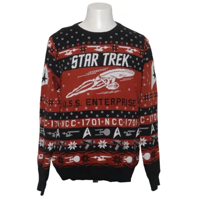 Julesweater (Sort, Rød, Hvid) fra Star Trek Akryl, Bomuld
