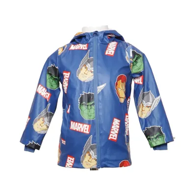 Regnjacka (Blå, Flerfärgad) från Marvel Avengers Bomull, Polyester, Viskos