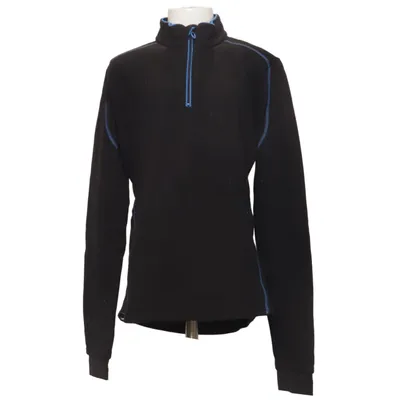 Fleece sweater (Black, Blue) from Oxylane Polyester, Wool