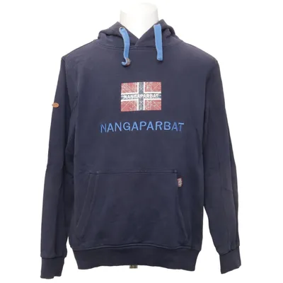 Hoodie (Blue) from Nangaparbat Cotton, Polyester