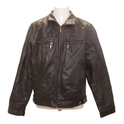Leather jacket (Black) from Henry Morell Leather, Polyester