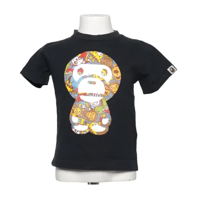 T-shirt (Sort, Flerfarvet) fra Bape Kids by A Bathing Ape Bomuld, Polyurethan