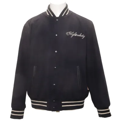 Varsity jacket (Black) from Highsnobiety Leather, Polyester, Wool