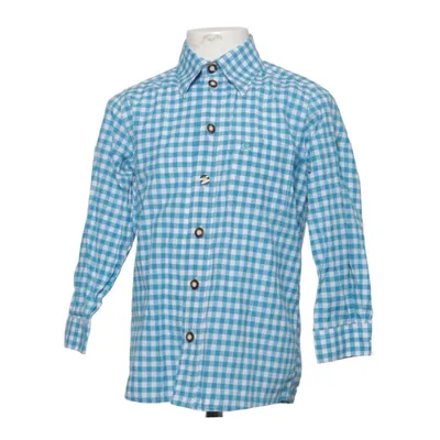 Chemise (Bleu, Blanc) de Os Trachten Coton, Polyester