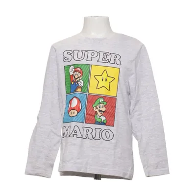 Långärmad t-shirt (Grå, Flerfärgad) från Super Mario