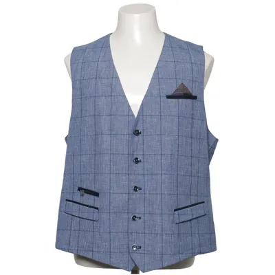 Jakkesætsvest (Blå) fra White Bros. Bomuld, Polyester, Viscose