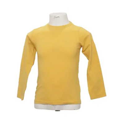 T-shirt à manches longues (Jaune) de .färg Coton, Élasthane