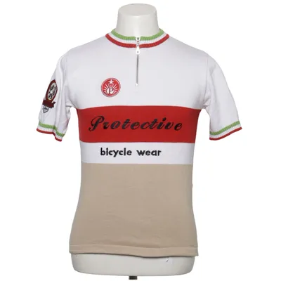Cykeltröja (Vit, Röd, Beige) från Protective Akryl, Bomull