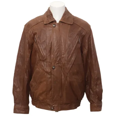 Leather jacket (Brown) from Westbury C&A Leather, Polyester, Viscose