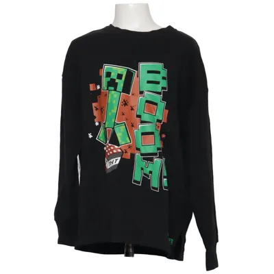 Collegetröja (Svart, Grön, Röd) från Minecraft Bomull, Polyester