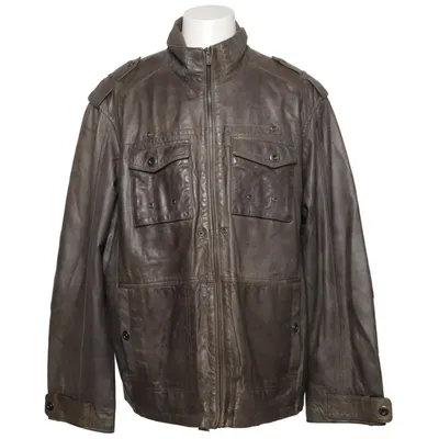 Leather jacket (Gray) from Engbers Leather, Polyester