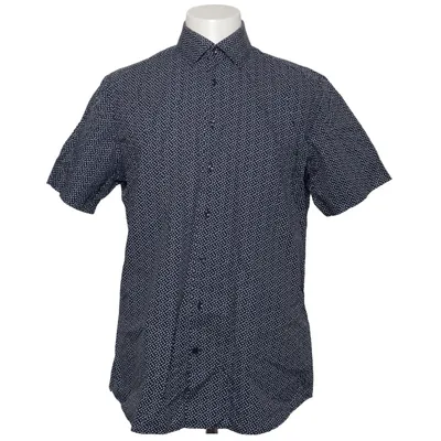 Short sleeve shirt (White, Blue) from Seidensticker